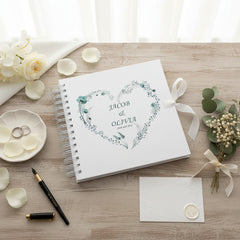 Personalised Wedding Guest Book Memory Book Photo Album Dusty Blue Heart Scrapbook ukgiftstoreonline