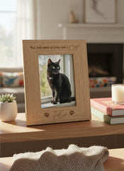 Personalised Cat Photo Frame All You Need Is Love And A Cat Dog or Cat Photo Album ukgiftstoreonline