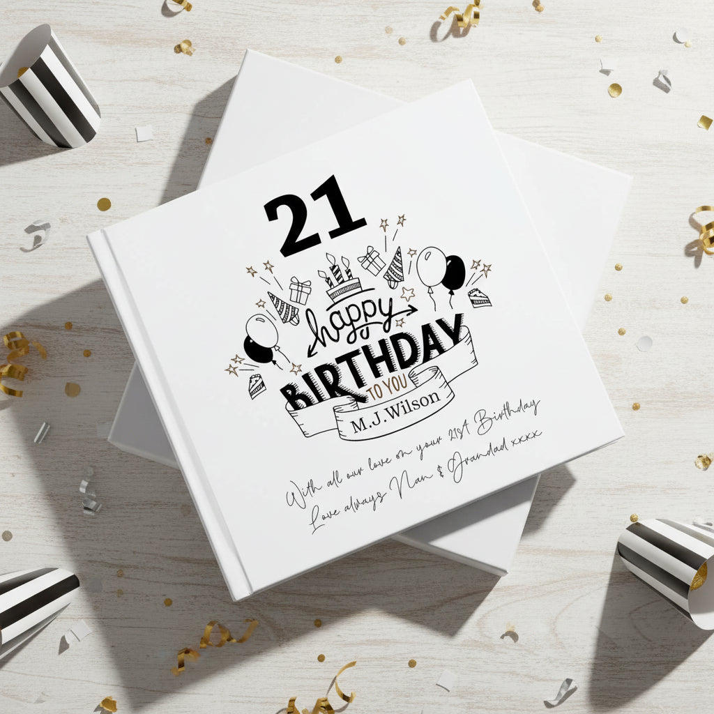 Personalised Any Age Happy Birthday Photo album Gift 18th, 21st, 30th, 40th, 50th, 60th Birthday Photo Album ukgiftstoreonline