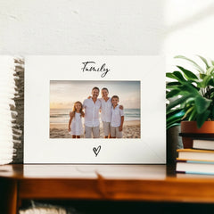 White 6x4 Landscape Picture Photo Frame Family Heart Photo Frame ukgiftstoreonline