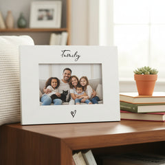 White 6x4 Landscape Picture Photo Frame Family Heart Photo Frame ukgiftstoreonline