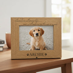 Personalised Pet Remembrance Engraved Wooden Photo Frame I Loved You For All Your Life Pet Photo Frame ukgiftstoreonline