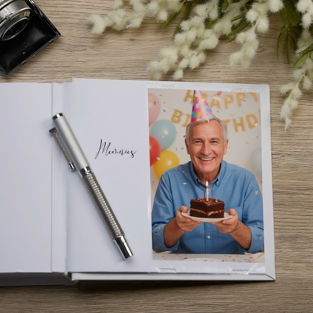 Personalised 70th Birthday Photo Album Gift With Gold Balloons Birthday Photo Album ukgiftstoreonline