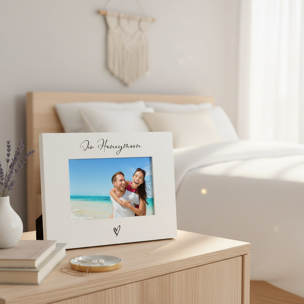White 6x4 Landscape Picture Photo Frame Our Honeymoon Photo Frame ukgiftstoreonline