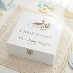 Personalised Christening Wooden Box Memories Keepsake Gift Keepsake Wooden Box ukgiftstoreonline