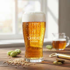 70th Birthday Personalised Beer Glasses Gift for Him with Star Design personalised beer glasses ukgiftstoreonline
