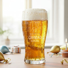 80th Birthday Personalised Beer Glasses Gift for Him with Star Design personalised beer glasses ukgiftstoreonline