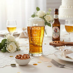 Personalised Father of The Bride 1 Pint Tulip Beer Glass Gift personalised beer glasses ukgiftstoreonline