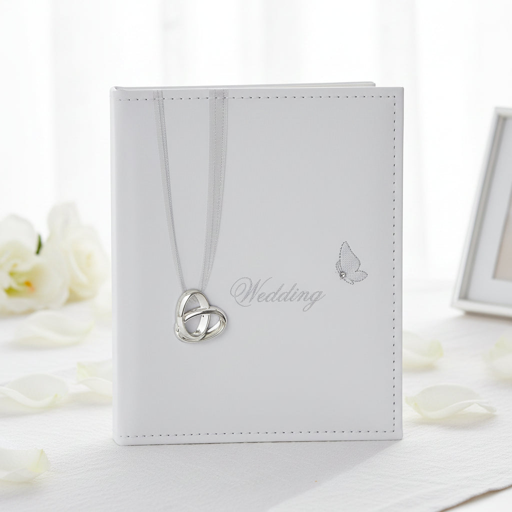 Wedding Photo Album – Personalised Leatherette Keepsake Book With 24 Slip-In Sleeves wedding photo album ukgiftstoreonline