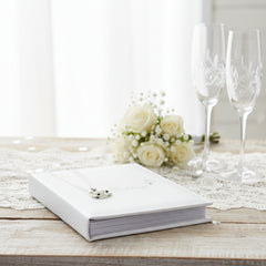 Wedding Photo Album – Personalised Leatherette Keepsake Book With 24 Slip-In Sleeves wedding photo album ukgiftstoreonline