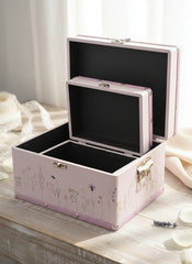 Wedding Keepsake Box – Floral Wildflower Design Memory Storage & Anniversary Gift Set Keepsake Memory Box Raised Words