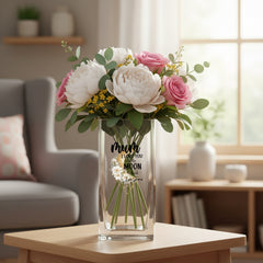 Personalised Mum Flower Vase Gift Love You To The Moon and Back Loving Memory Remembrance ukgiftstoreonline