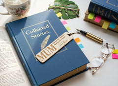 Personalised Mum Gift Engraved Wooden Bookmark with Sentiment Personalised Bookmark ukgiftstoreonline