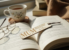 Personalised Mum Gift Engraved Wooden Bookmark with Sentiment Personalised Bookmark ukgiftstoreonline