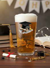 Personalised Graduation Beer Glass Gift Keepsake for Him personalised beer glasses ukgiftstoreonline