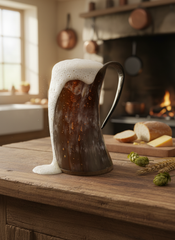 Handcrafted Viking Horn Mug with Handle: Norse Mead Cup 500-700ml