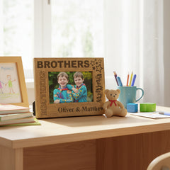 Brothers Sentiment Personalised Wooden Engraved Photo Frame Gift Brother Photo Frame ukgiftstoreonline