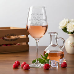 Personalised Wine Glass 350ml Engraved Glass for Women or Men Choice of 30 Fonts Customised Gift, Elegant Stemware Perfect Anniversary Birthday Christmas Retirement Personalised ukgiftstoreonline