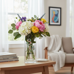 Personalised 80th Birthday Flower Vase Gift Present With Floral Numbers