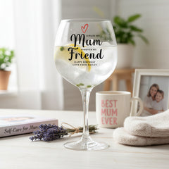Personalised Mum Birthday Gin Cocktail Drink Glass Any Occasion Personalised Gin Glass ukgiftstoreonline