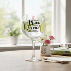 Personalised Mum Birthday Gin Cocktail Drink Glass Any Occasion Personalised Gin Glass ukgiftstoreonline