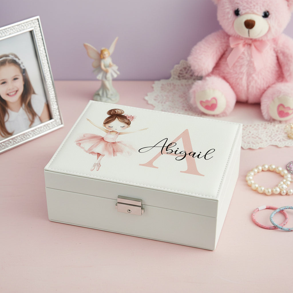Personalised Girls Ballerina Large Jewellery Box Gift Customised Personalised Jewellery Box ukgiftstoreonline