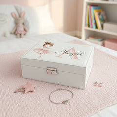 Personalised Girls Ballerina Large Jewellery Box Gift Customised Personalised Jewellery Box ukgiftstoreonline