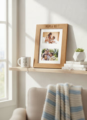 Mum and Us Photo Engraved Wooden Double Picture Frame 6x4 Inch Landscape Photo Frame ukgiftstoreonline