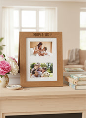 Mum and Us Photo Engraved Wooden Double Picture Frame 6x4 Inch Landscape Photo Frame ukgiftstoreonline