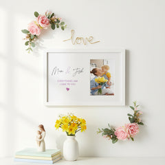 Personalised Mum Everything I Am Photo Frame Gift For Mothers Day birthday or Christmas Mum Photo Frame ukgiftstoreonline