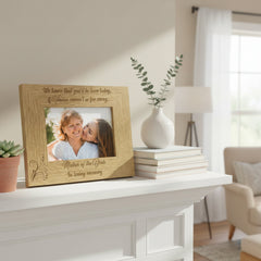 Mum In Loving Memory Wedding Memorial Picture Frame for Mother of The Bride Engraved Wood Mum Photo Frame ukgiftstoreonline