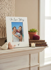 White 6x4 Portrait Picture Photo Frame Love Story For Weddings Anniversaries or Valentines Photo Frame ukgiftstoreonline