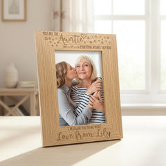 ukgiftstoreonline You are the Auntie Photo Frame Gift Portrait Oak Wood Finish Auntie Photo Frame ukgiftstoreonline