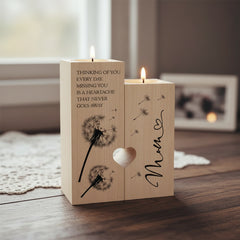 Mum In Loving Memory Remembrance Double Tea Light Candle Holder Tea Light Holder ukgiftstoreonline