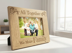 All Together We Make Family Wooden Photo Frame Gift Family Photo frame ukgiftstoreonline