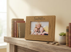 ukgiftstoreonline Grandchildren Engraved Oak Wood Finish Photo Frame Gift Grandchildren Photo Frame ukgiftstoreonline