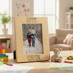 I heart my cousin Wooden photo frame Engraved Gift Cousin Photo Frame ukgiftstoreonline