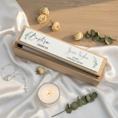 Personalised Baptism Vintage Style Wooden Certificate Holder Birth certificate holder ukgiftstoreonline