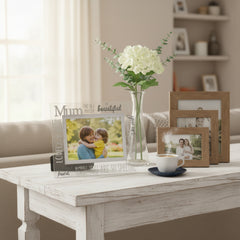 Beautiful Mum Glass and Mirror Photo Frame Gift For Mothers Day Birthday or Christmas Nan Photo Frame ukgiftstoreonline