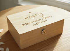 Personalised In Loving Memory Large Engraved Wooden Keepsake Box Keepsake Memory Box ukgiftstoreonline
