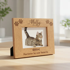 Cat Remembrance Personalised Engraved Photo Frame Gift