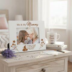 White Engraved Me and My Mummy Love You To The Moon Photo Frame Gift Photo Frame ukgiftstoreonline