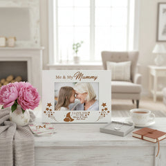 White Engraved Me and My Mummy Love You To The Moon Photo Frame Gift Photo Frame ukgiftstoreonline