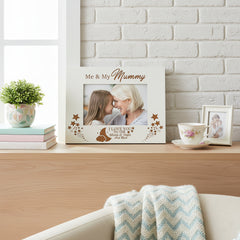 White Engraved Me and My Mummy Love You To The Moon Photo Frame Gift Photo Frame ukgiftstoreonline