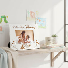 We Love Our Mummy White Engraved Wooden Photo Frame Gift Photo Frame ukgiftstoreonline