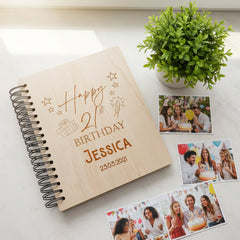Personalised Any Age Birthday Photo Album Gift Present Design 18th 21st 30th 40th 50th 60th 70th 80th personalised birthday gifts ukgiftstoreonline