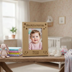 Personalised Granddaughter Engraved Wooden Portrait Photo Frame Gift Granddaughter Photo Frame ukgiftstoreonline
