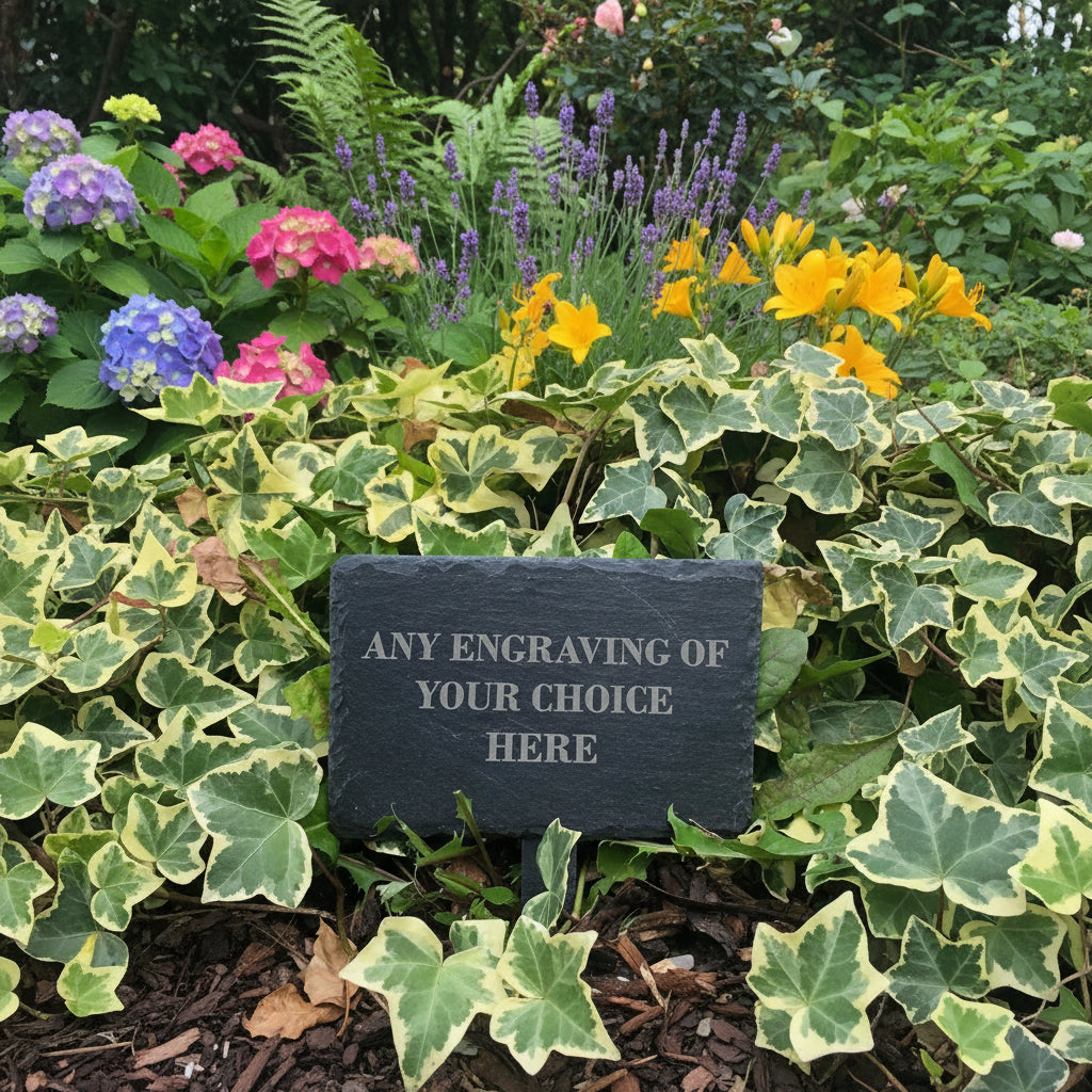 Personalised Slate Plant Marker Garden or Pot Plaque Any Engraving
