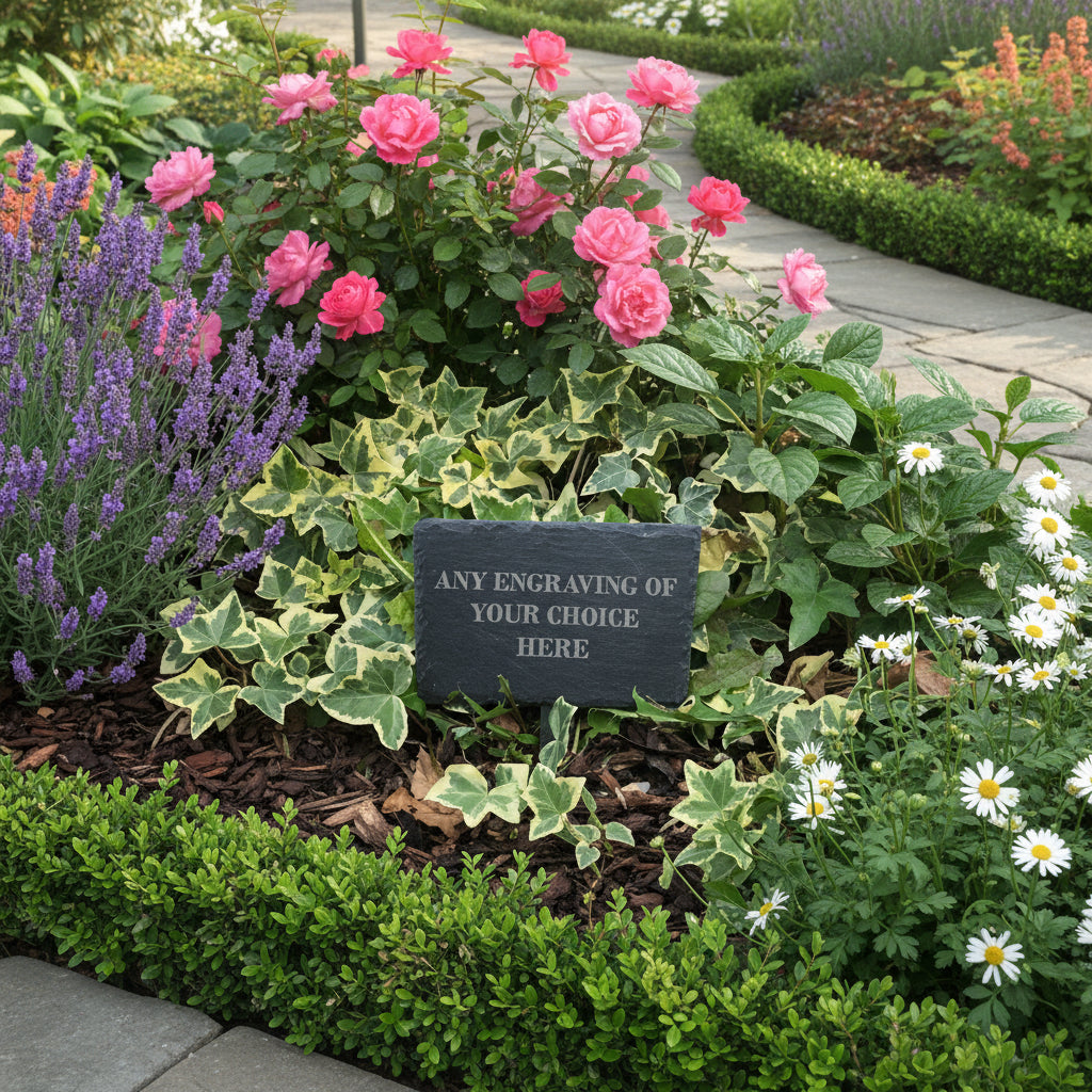 Personalised Slate Plant Marker Garden or Pot Plaque Any Engraving