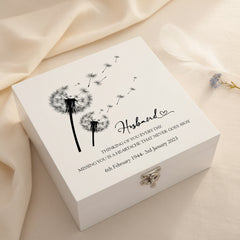 Husband Remembrance Personalised Luxury Wooden Keepsake Memory Box